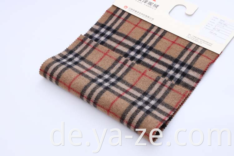 Gewebte Wollwolle Check Tweed Plaid Fleece Winter Wollstoff für Mantelanzug Blazer Material Winter Wollstoff Stoff Tuch